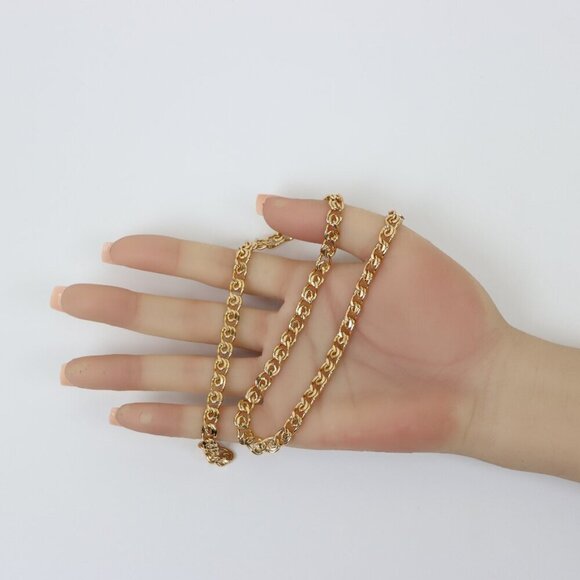 "Bold Rose Gold Chunky Chain Necklace for Statement Styling , XPNL0164 - Picture 6 of 12